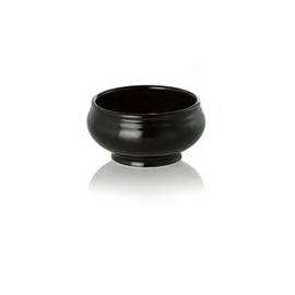 Terrine Porzellan | schwarz glänzend | 500 ml Ø 125 mm H 70 mm Produktbild