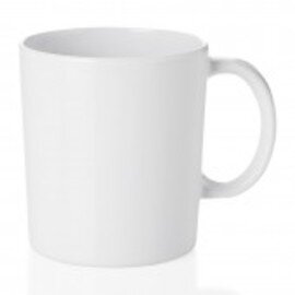 Henkelbecher weiß Melamin 350 ml Ø 85 mm H 95 mm Produktbild