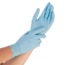 Nitril-Handschuhe S blau HYGOSTAR SAFE PREMIUM im Beutel Produktbild