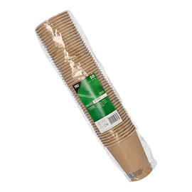 Trinkbecher Einweg PLA-beschichtet braun 300 ml Ø 90 mm Produktbild 1 S