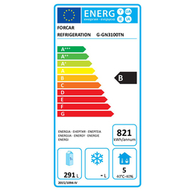 Kühltisch GN3100TN | Umluftkühlung | 3 Volltüren | 1 Schublade Produktbild 1 L