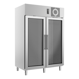 Edelstahlglastürkühlschrank KU 1421 G | 1320 ltr | Umluftkühlung Produktbild