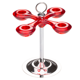 Eistütenhalter passend für 4 Eistüten | rot Ø 180 mm H 200 mm Produktbild