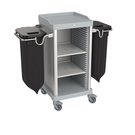 Zimmerservicewagen ESSENTIAL-V1-S | grau | 1240 mm x 570 mm H 1100 mm Produktbild